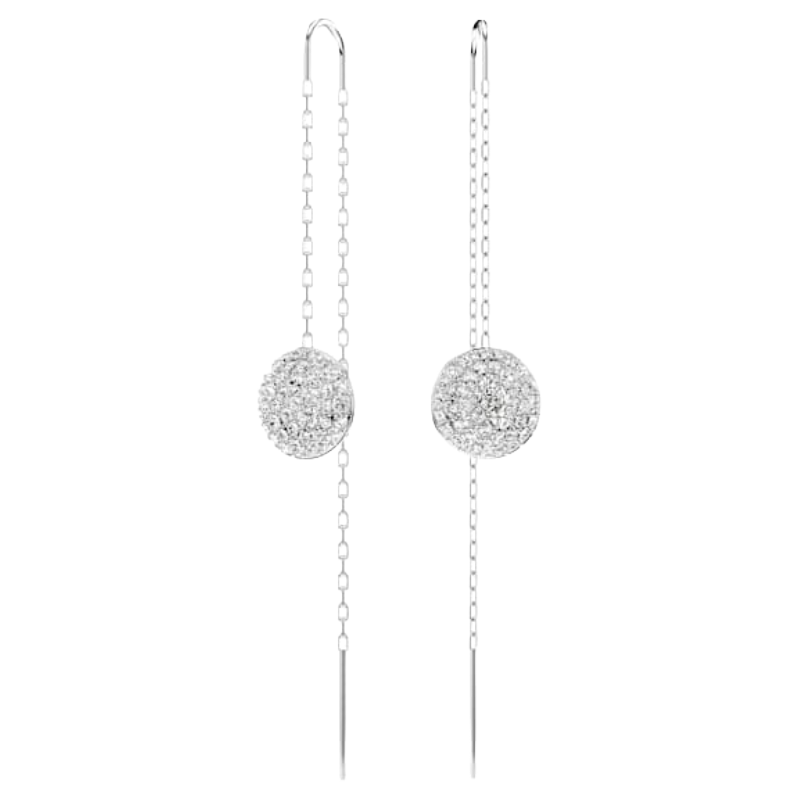 Swarovski Meteora White Rhodium Drop Earrings (Blemished Box)