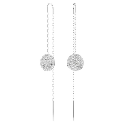 Swarovski Meteora White Rhodium Drop Earrings (Blemished Box)