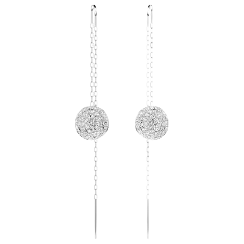 Swarovski Meteora White Rhodium Drop Earrings (Blemished Box)