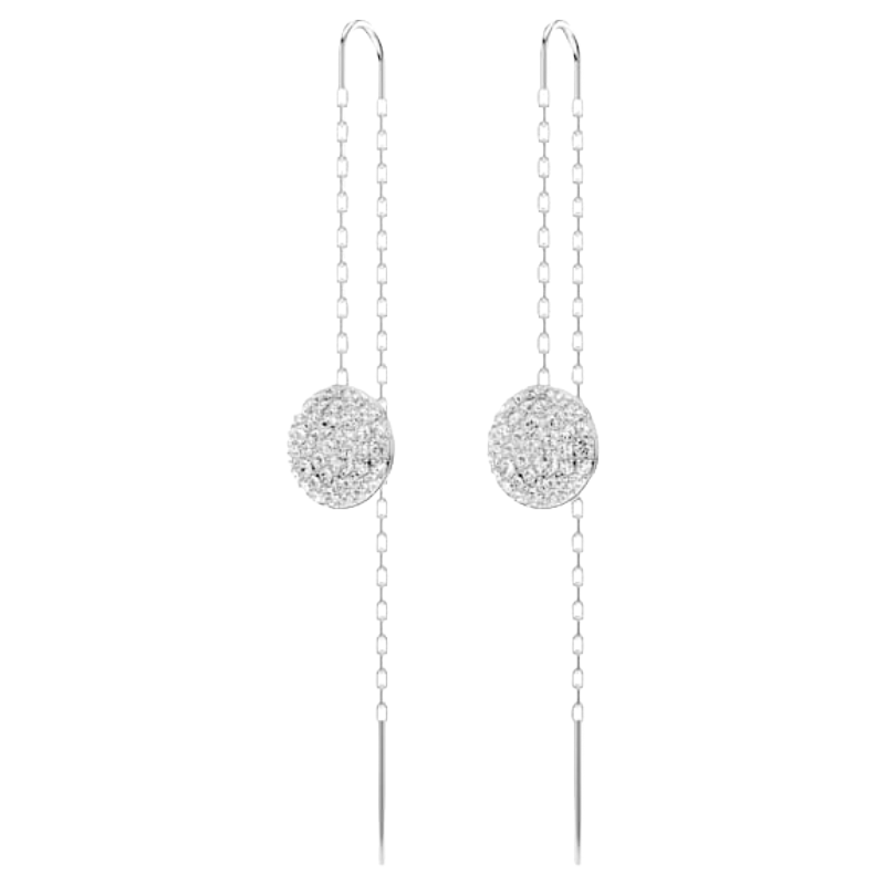 Swarovski Meteora White Rhodium Drop Earrings (Blemished Box)