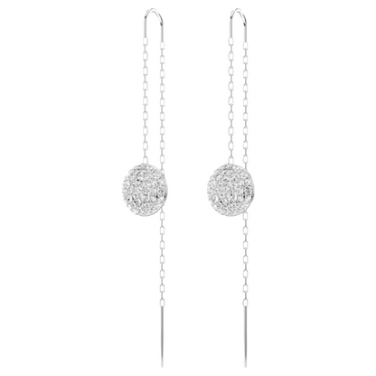 Swarovski Meteora White Rhodium Drop Earrings (Blemished Box)
