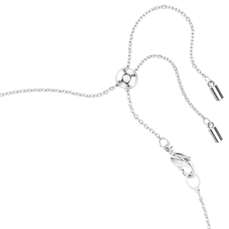 Swarovski Ariana Grande White Rhodium Plated Pearl Necklace (Blue Box)
