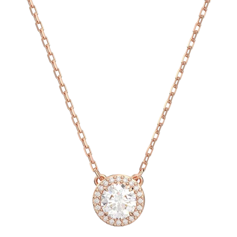 Swarovski Una Angelic Necklace Pavé, White, Rose Gold 5648990