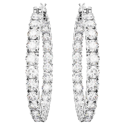 Swarovski Matrix Crystal Hoop White Earrings 5689692