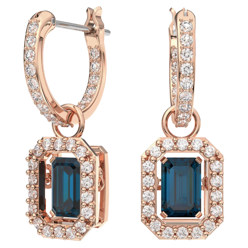 Swarovski Millenia Blue, Rose Gold Earrings 5639752
