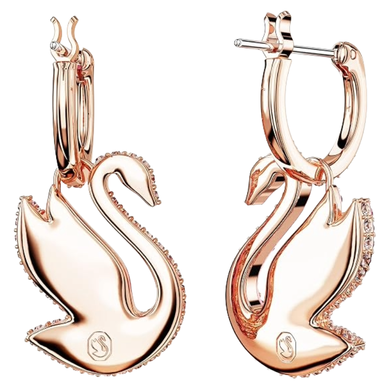 Swarovski Pink Iconic Swan Pink Hoop Earrings 5660029