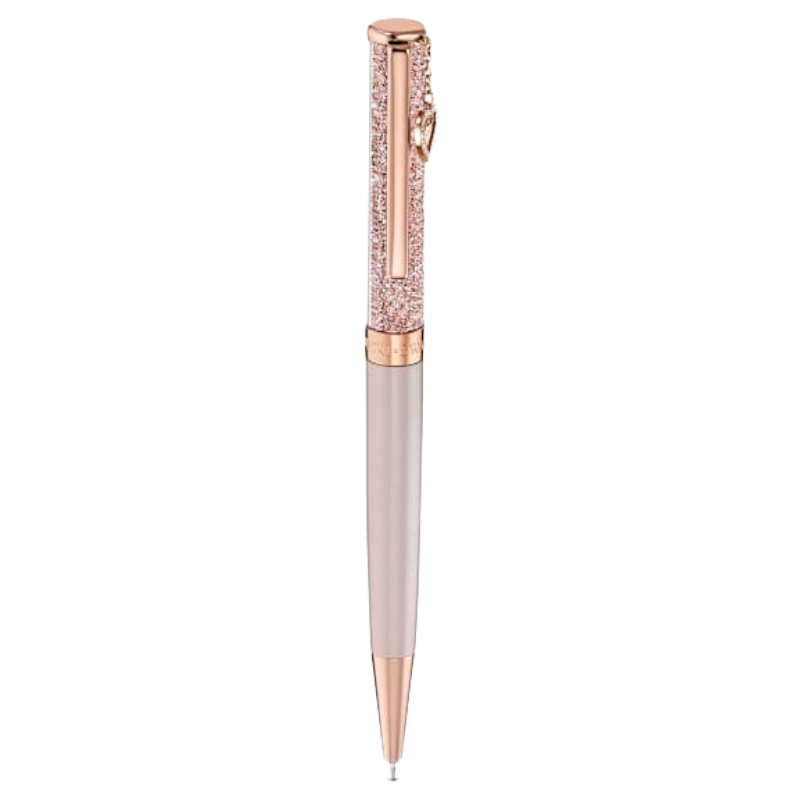 Swarovski Ballpoint Pen Crystalline Heart, Rose gold tone, Pink Lacquered