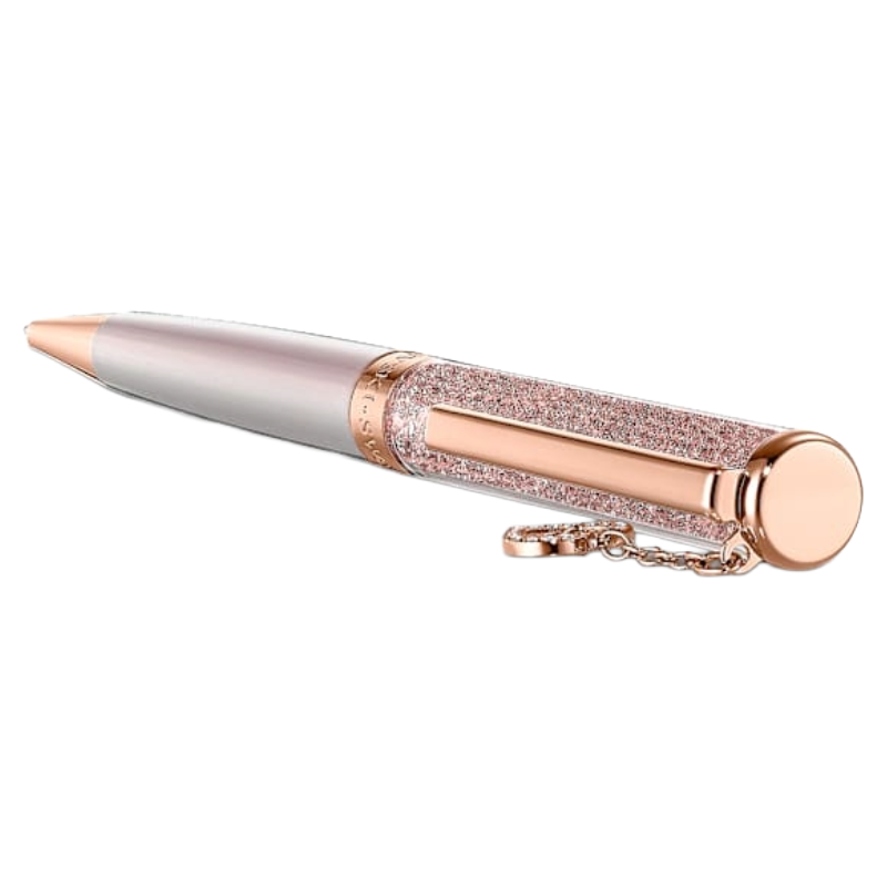 Swarovski Ballpoint Pen Crystalline Heart, Rose gold tone, Pink Lacquered