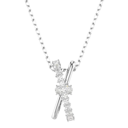 Swarovski Hyperbola Rhodium Plated Mixed Cuts Crystal Necklace 5689723
