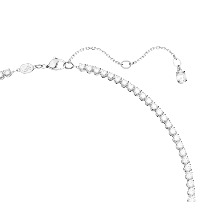 Swarovski Matrix Green Mixed Cuts Rhodium Plated Tennis Necklace 5666168
