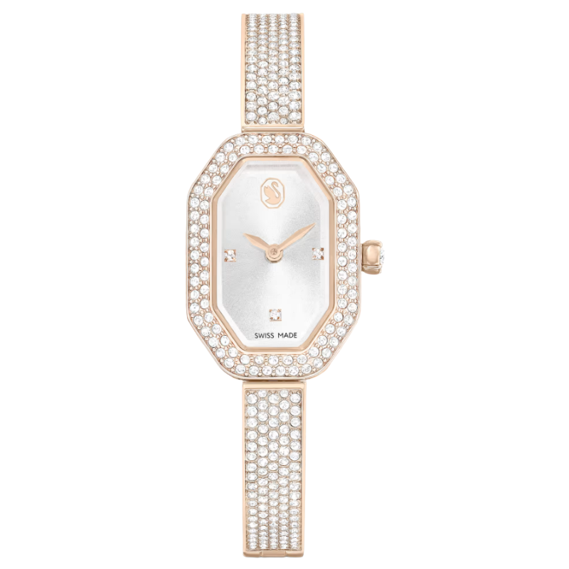 Swarovski Dextera Gold Tone Plated Champagne Crystal Bangle Watch