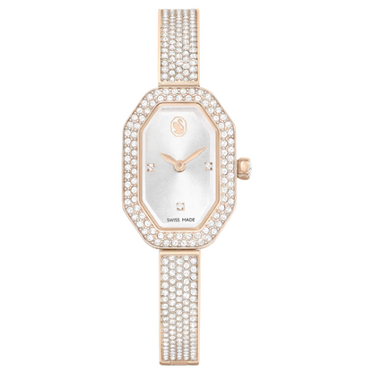 Swarovski Dextera Gold Tone Plated Champagne Crystal Bangle Watch