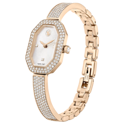 Swarovski Dextera Gold Tone Plated Champagne Crystal Bangle Watch