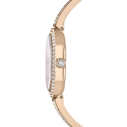 Swarovski Dextera Gold Tone Plated Champagne Crystal Bangle Watch