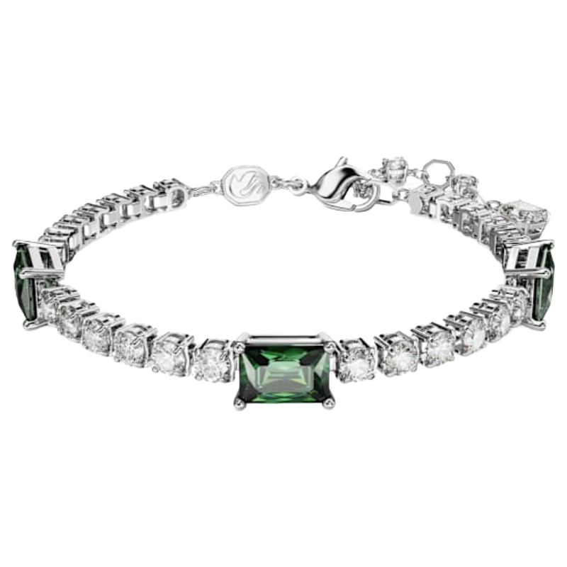 Swarovski Matrix Green Stone Bracelet Size M 5666422