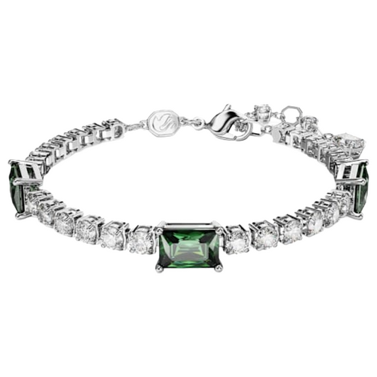 Swarovski Matrix Green Stone Bracelet Size M 5666422