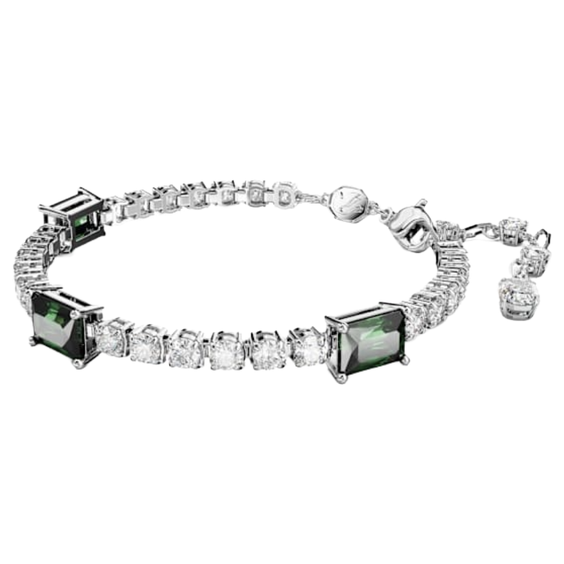 Swarovski Matrix Green Stone Bracelet Size M 5666422
