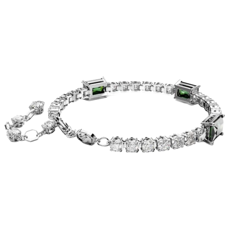 Swarovski Matrix Green Stone Bracelet Size M 5666422