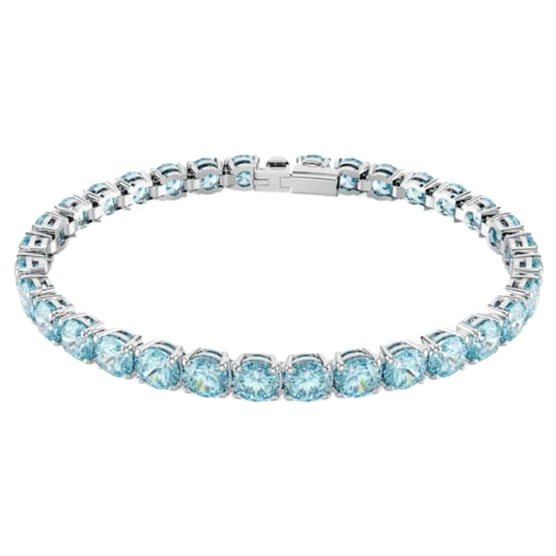 Swarovski Matrix Tenis Light Blue Bracelet Size M 5648928
