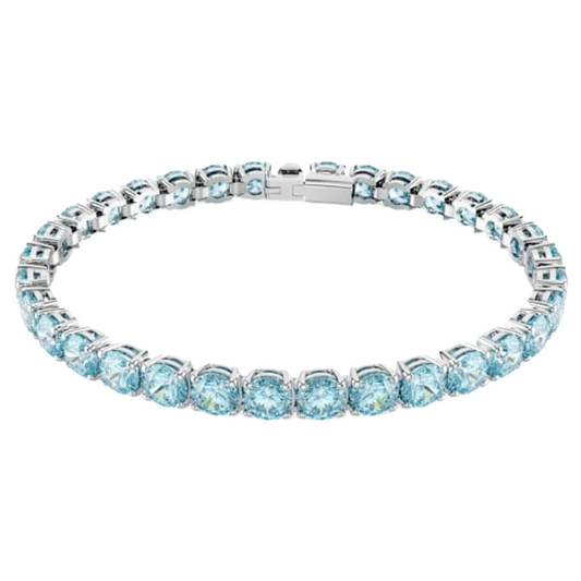 Swarovski Matrix Tenis Light Blue Bracelet Size M 5648928