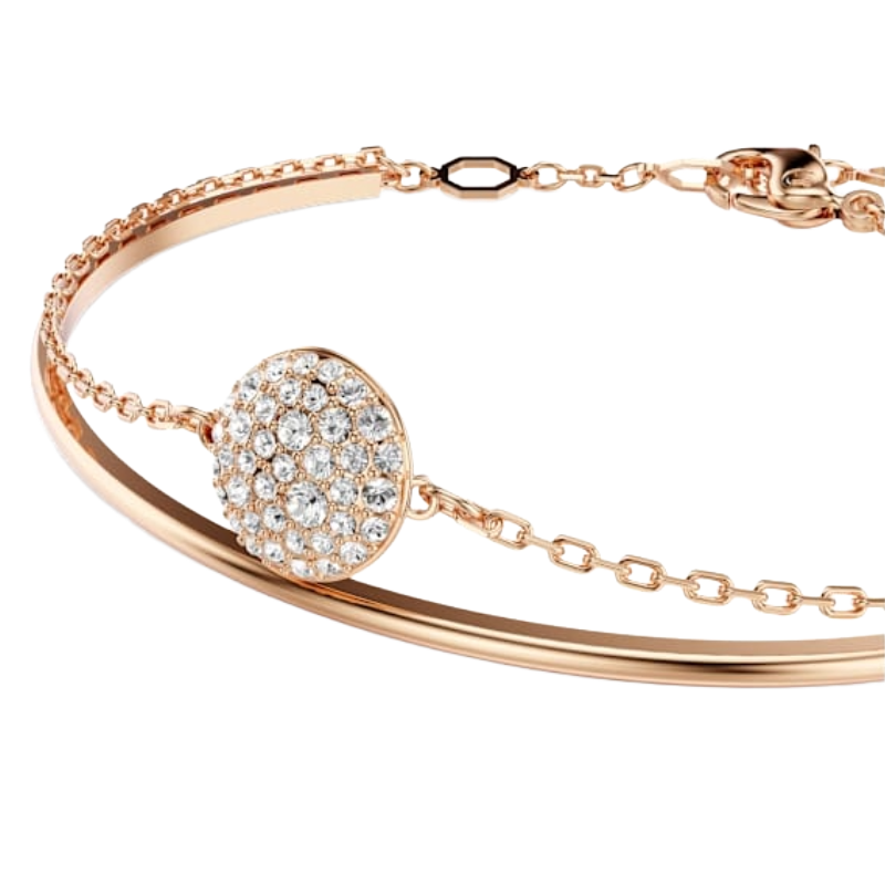 Swarovski Meteora Rose Gold Tone Crystal Bangle 5683452