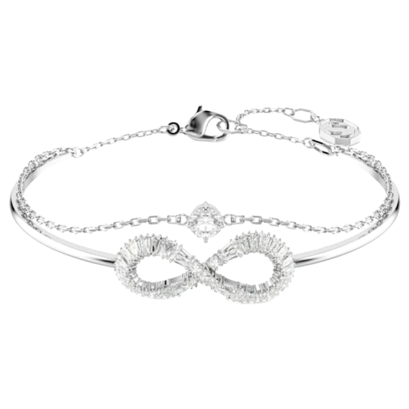 Swarovski Hyperbola Silver Infinity Bangle Size M 5684049