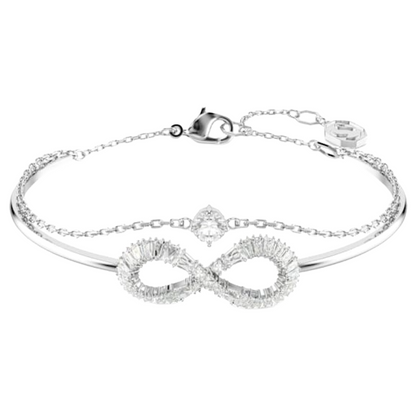 Swarovski Hyperbola Silver Infinity Bangle Size M 5684049