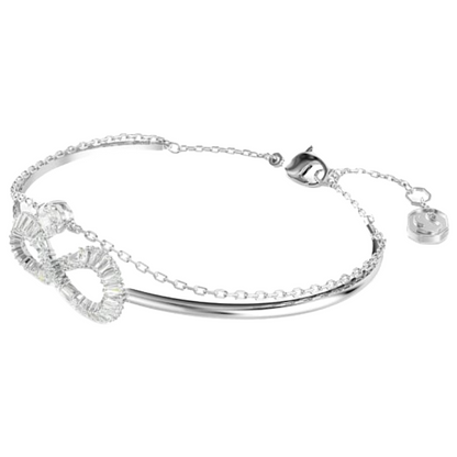 Swarovski Hyperbola Silver Infinity Bangle Size M 5684049