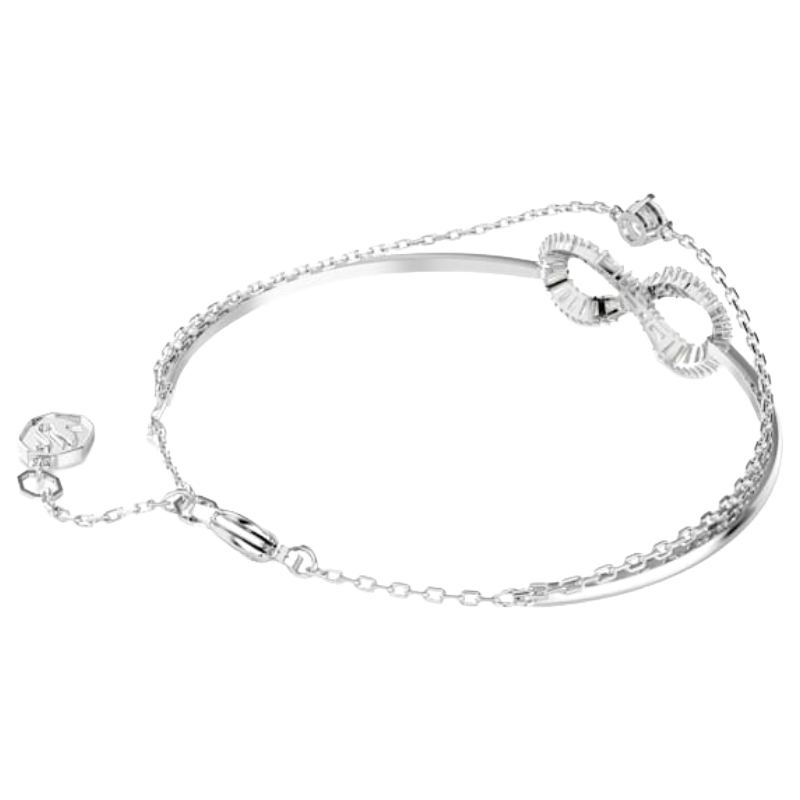 Swarovski Hyperbola Silver Infinity Bangle Size M 5684049