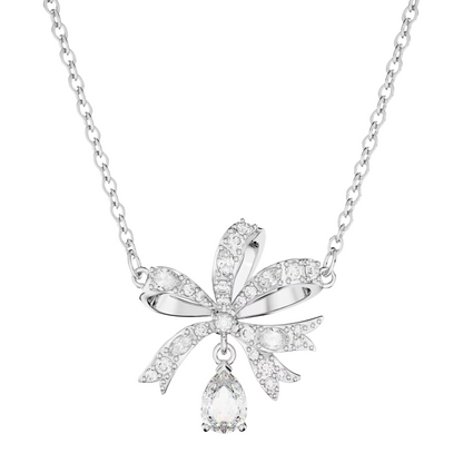 Swarovski SS Volta Silver Crystal Bow Necklace 5660032