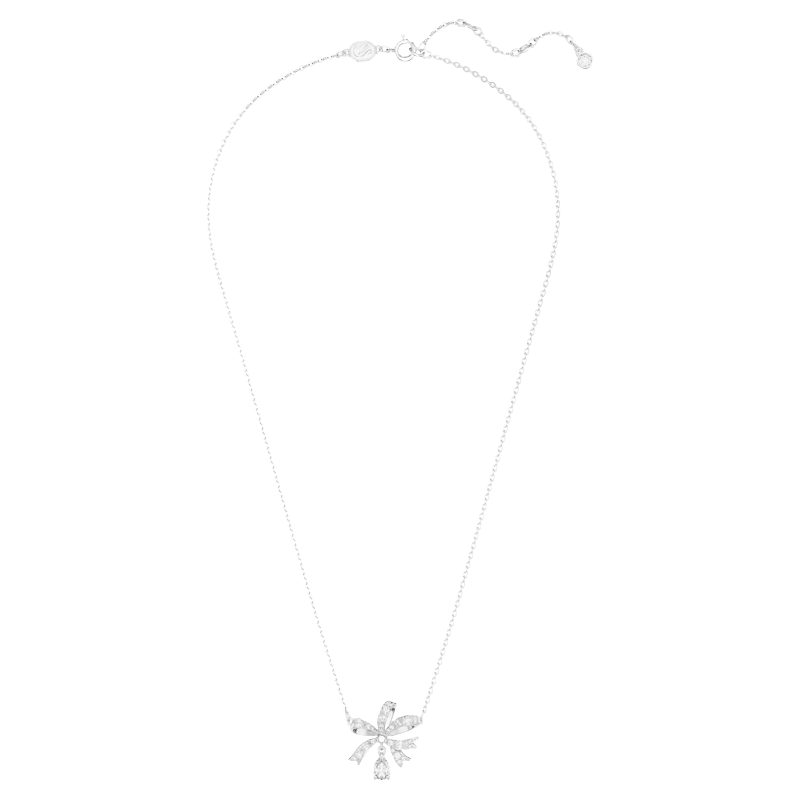Swarovski SS Volta Silver Crystal Bow Necklace 5660032