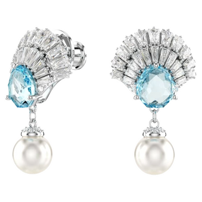 Swarovski Idyllia Shell Blue Pearl Drop Earrings 5691287