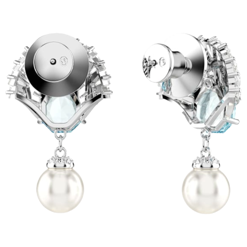 Swarovski Idyllia Shell Blue Pearl Drop Earrings 5691287