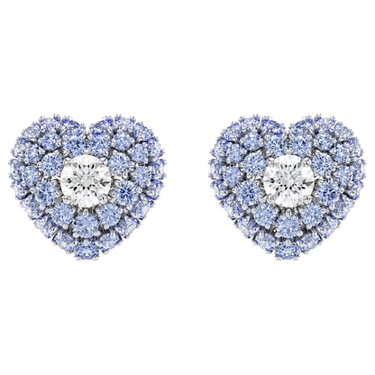 Swarovski Hyperbola Blue Crystal Heart Drop Stud Eassings 5691285
