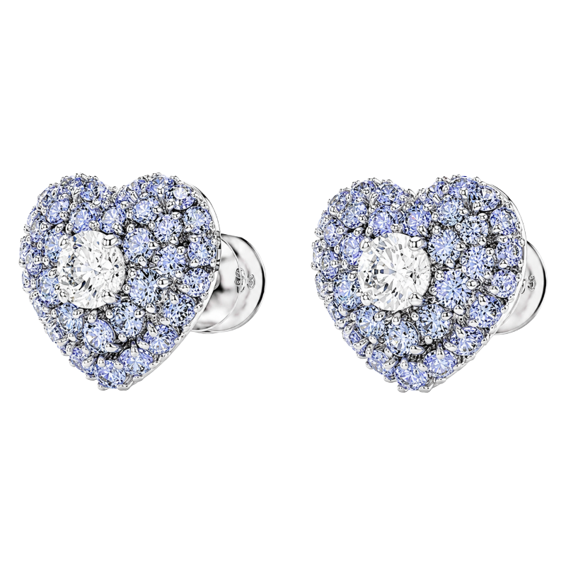 Swarovski Hyperbola Blue Crystal Heart Drop Stud Eassings 5691285