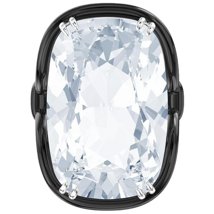 Swarovski Harmonia White Cushion Cut Crystal Cocktail Ring Size 52