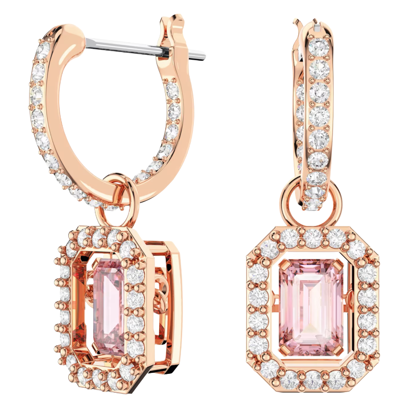 Swarovski Millenia Pink Rose Gold Hoop Earrings 5689695