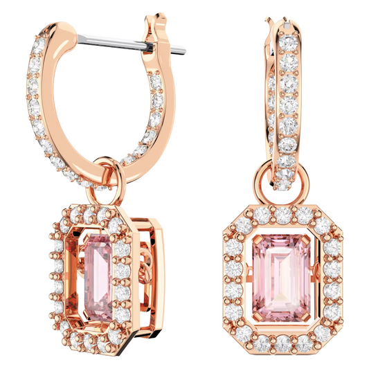Swarovski Millenia Pink Rose Gold Hoop Earrings 5689695