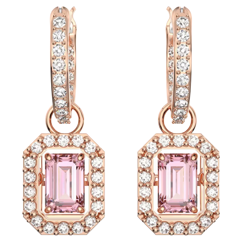 Swarovski Millenia Pink Rose Gold Hoop Earrings 5689695