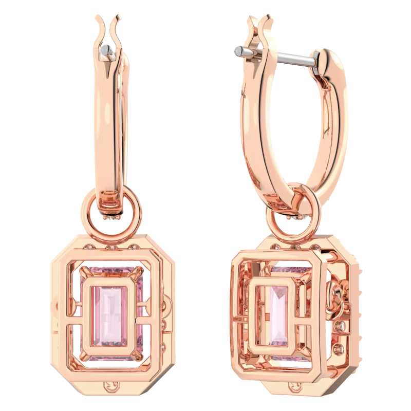 Swarovski Millenia Pink Rose Gold Hoop Earrings 5689695