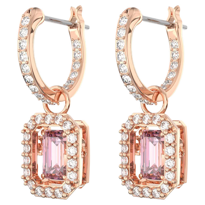 Swarovski Millenia Pink Rose Gold Hoop Earrings 5689695