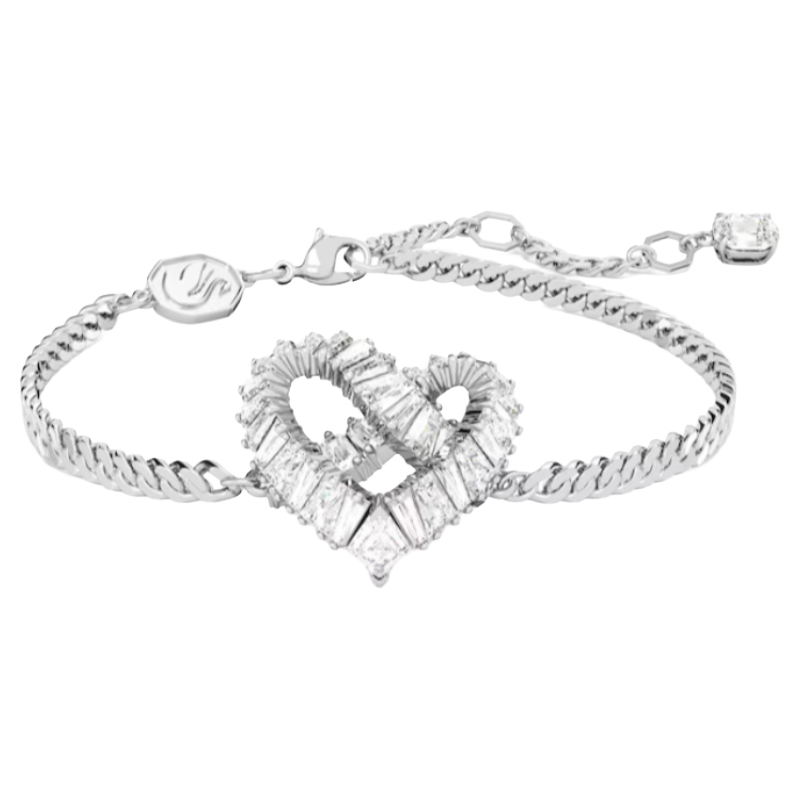 Swarovski Rhodium Plated White Crystal Pavé Cut Bracelet 5661474