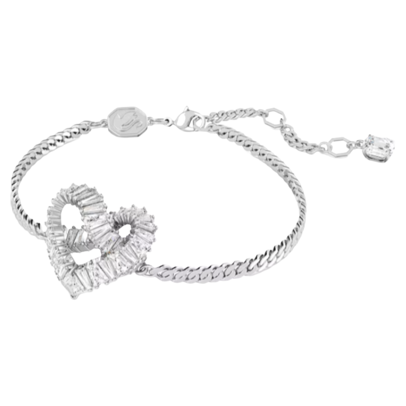 Swarovski Rhodium Plated White Crystal Pavé Cut Bracelet 5661474