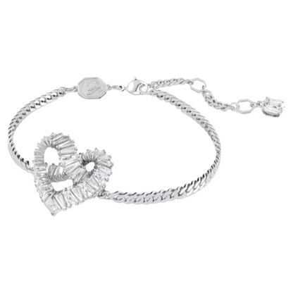 Swarovski Rhodium Plated White Crystal Pavé Cut Bracelet 5661474