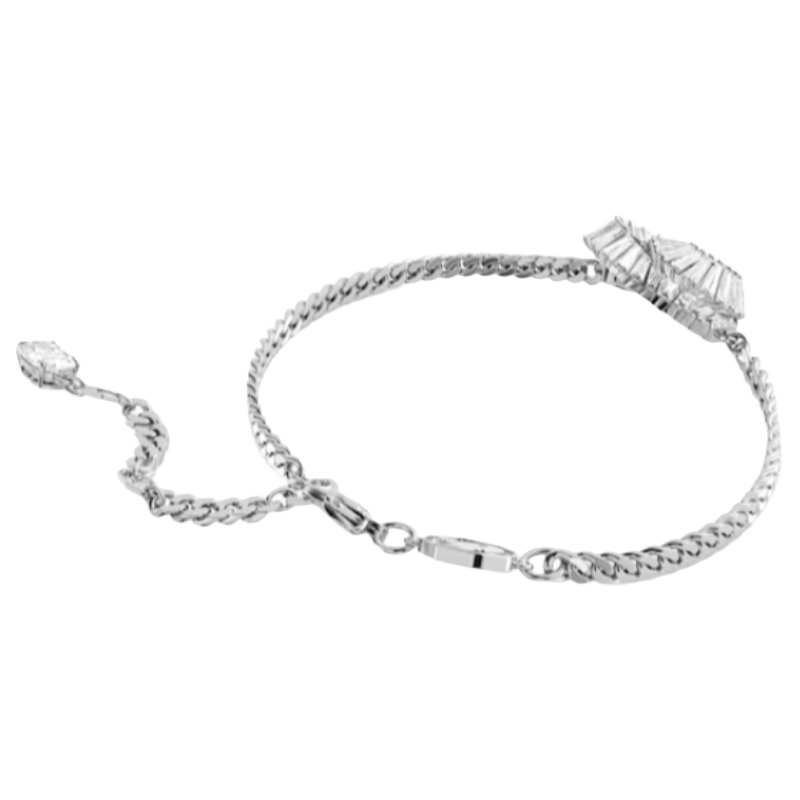Swarovski Rhodium Plated White Crystal Pavé Cut Bracelet 5661474