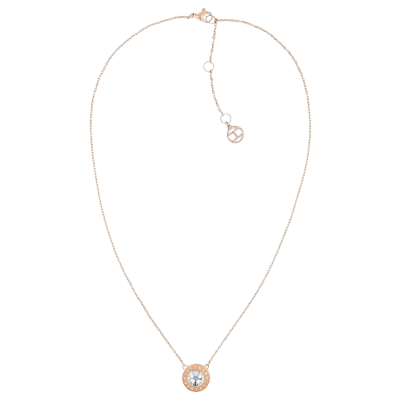 Tommy Hilfiger Rose Gold Coloured Crystal Necklace 2780285