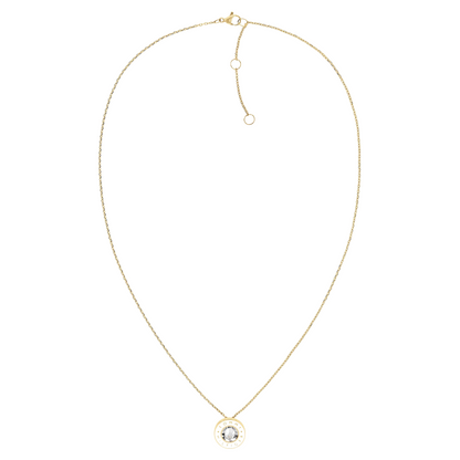 Tommy Hilfiger Gold Coloured White Crystal Necklace 2780801