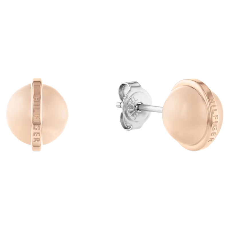 Tommy Hilfiger Women's Carnation Rose Gold Plated Stud Earrings