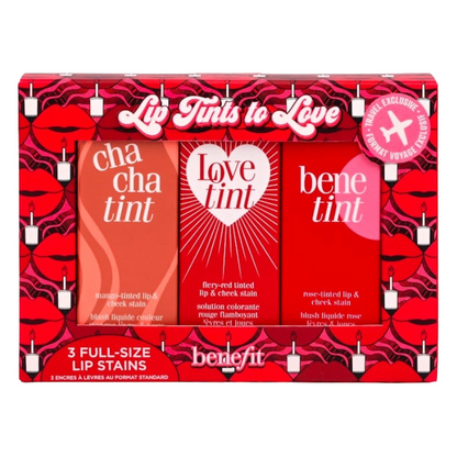 Benefit Lip & Cheek Stain Make Up Set Benetint Love Tint Cha Cha Tint