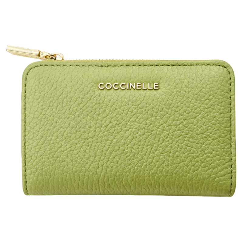 Coccinelle Women's Metallic Soft Leather Purse Guacamole Green